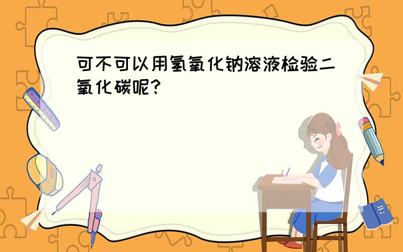 可不可以用氢氧化钠溶液检验二氧化碳呢?