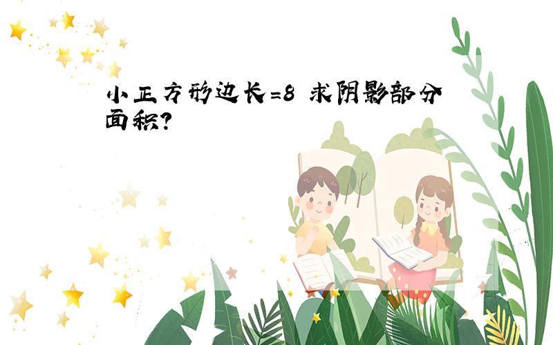 小正方形边长=8 求阴影部分面积?