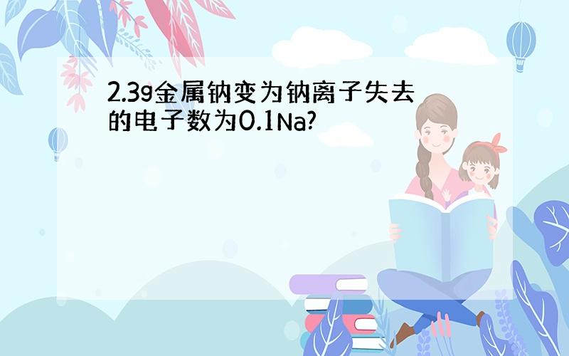 2.3g金属钠变为钠离子失去的电子数为0.1Na?