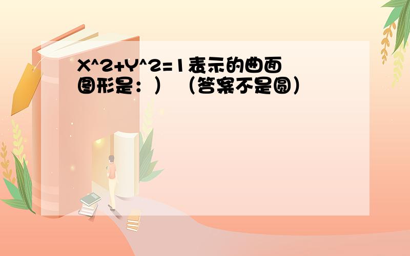 X^2+Y^2=1表示的曲面图形是：） （答案不是圆）