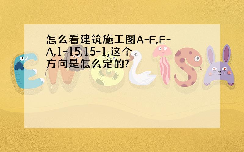 怎么看建筑施工图A-E,E-A,1-15,15-1,这个方向是怎么定的?