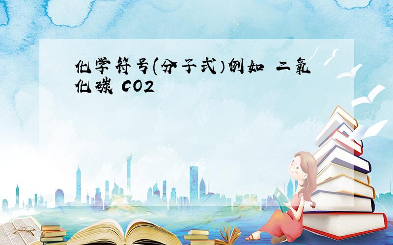 化学符号(分子式）例如 二氧化碳 CO2