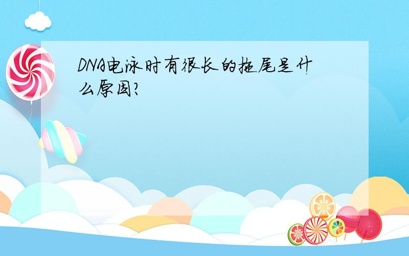 DNA电泳时有很长的拖尾是什么原因?