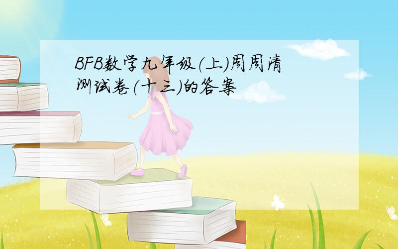 BFB数学九年级（上）周周清测试卷（十三）的答案