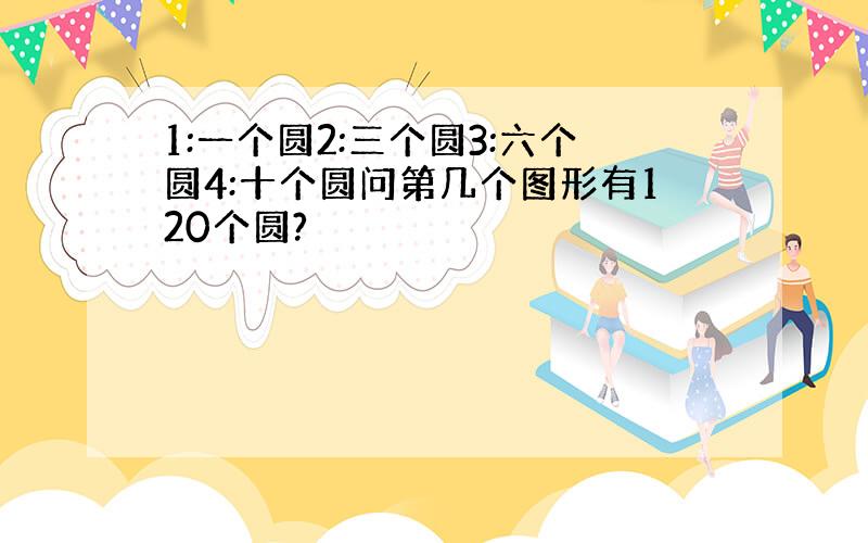 1:一个圆2:三个圆3:六个圆4:十个圆问第几个图形有120个圆?