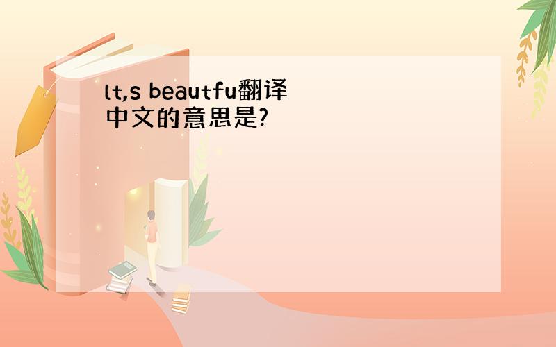 lt,s beautfu翻译中文的意思是?