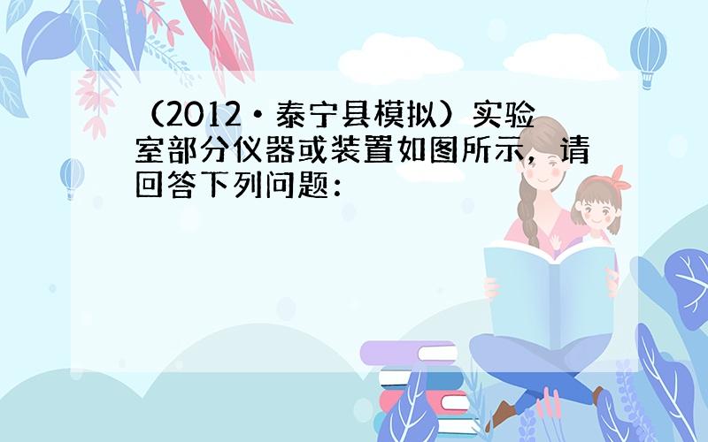 （2012•泰宁县模拟）实验室部分仪器或装置如图所示，请回答下列问题：