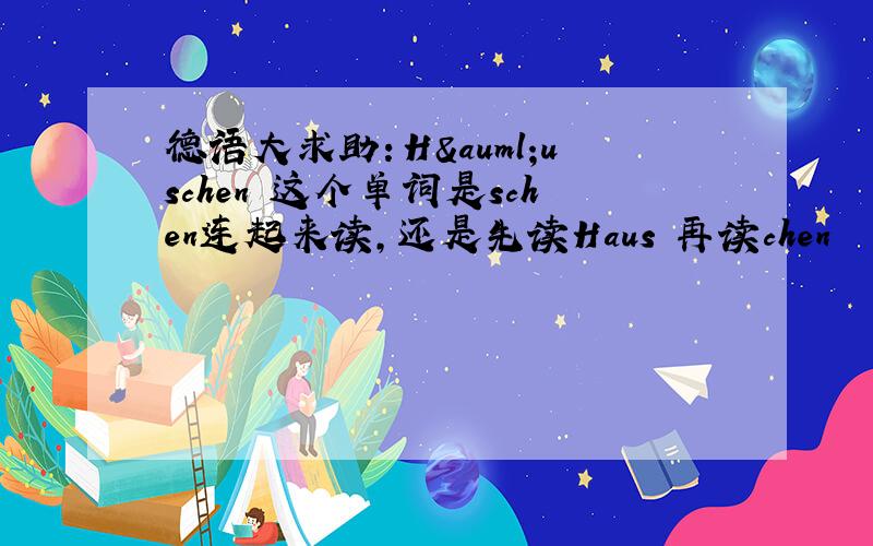 德语大求助：Häuschen 这个单词是schen连起来读,还是先读Haus 再读chen