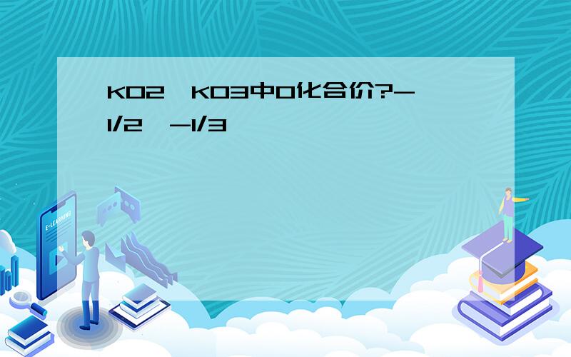 KO2,KO3中O化合价?-1/2、-1/3