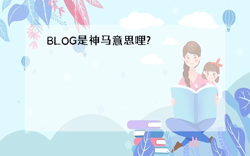 BLOG是神马意思哩?