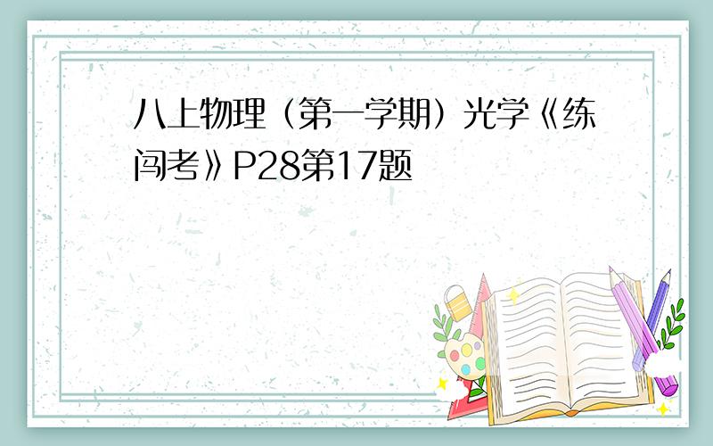 八上物理（第一学期）光学《练闯考》P28第17题