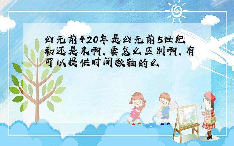 公元前420年是公元前5世纪初还是末啊,要怎么区别啊,有可以提供时间数轴的么