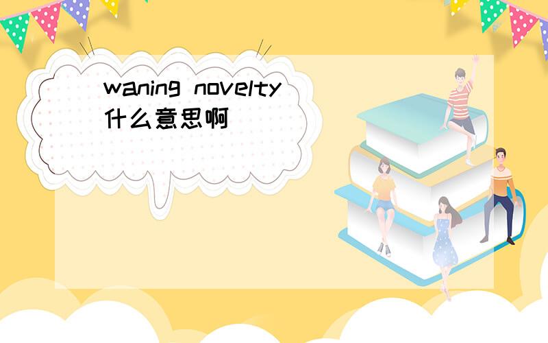 waning novelty什么意思啊