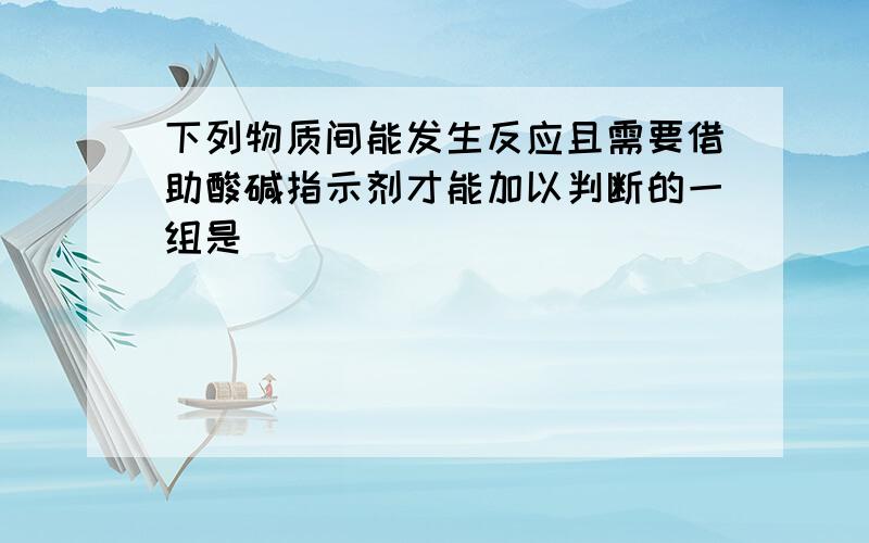 下列物质间能发生反应且需要借助酸碱指示剂才能加以判断的一组是