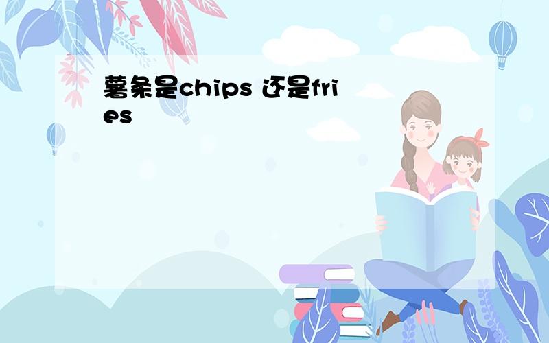 薯条是chips 还是fries