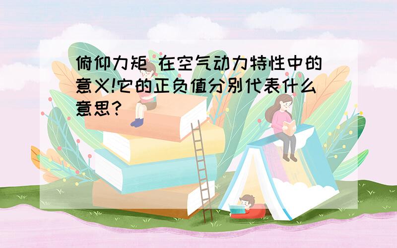 俯仰力矩 在空气动力特性中的意义!它的正负值分别代表什么意思?