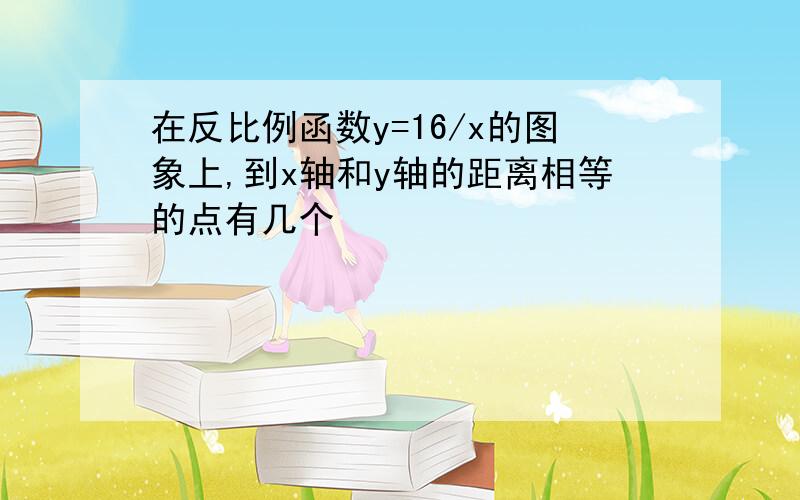 在反比例函数y=16/x的图象上,到x轴和y轴的距离相等的点有几个