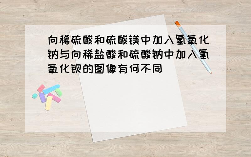 向稀硫酸和硫酸镁中加入氢氧化钠与向稀盐酸和硫酸钠中加入氢氧化钡的图像有何不同