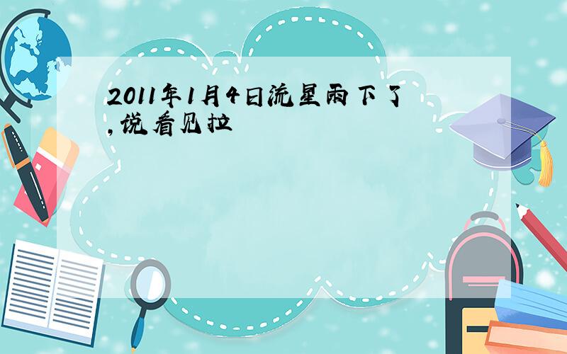 2011年1月4日流星雨下了,说看见拉