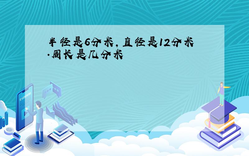 半径是6分米,直径是12分米.周长是几分米