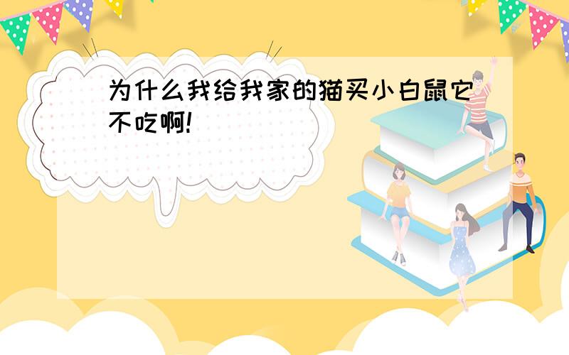 为什么我给我家的猫买小白鼠它不吃啊!