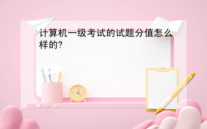 计算机一级考试的试题分值怎么样的?