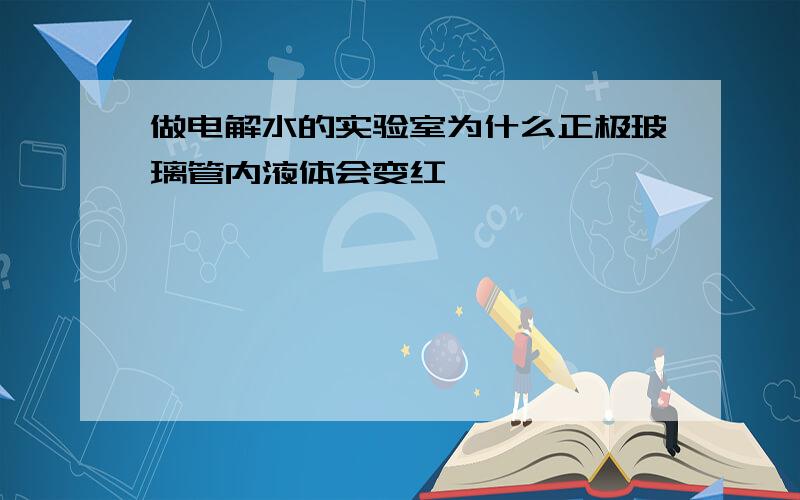 做电解水的实验室为什么正极玻璃管内液体会变红