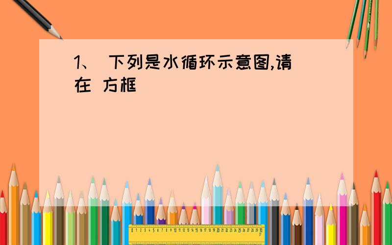 1、 下列是水循环示意图,请在 方框