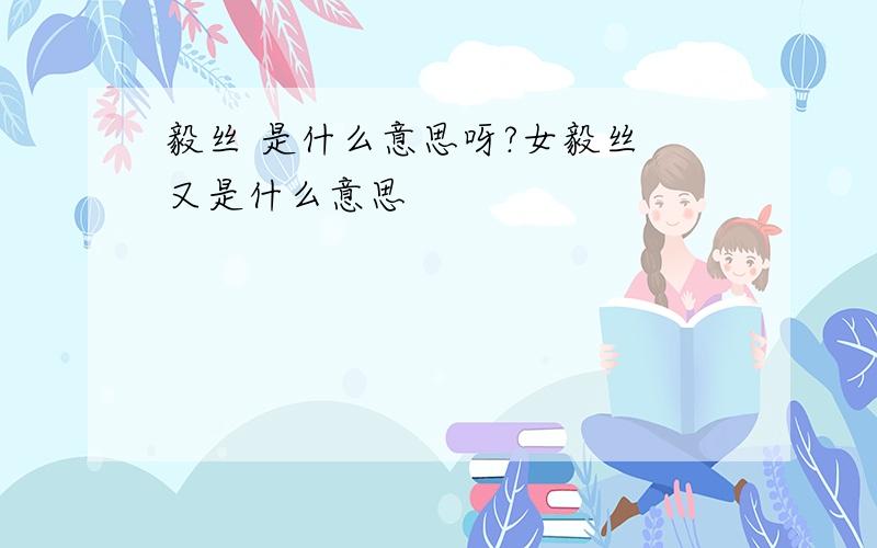 毅丝 是什么意思呀?女毅丝 又是什么意思