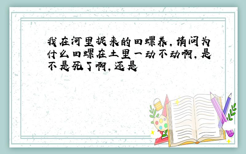 我在河里捉来的田螺养,请问为什么田螺在土里一动不动啊,是不是死了啊,还是