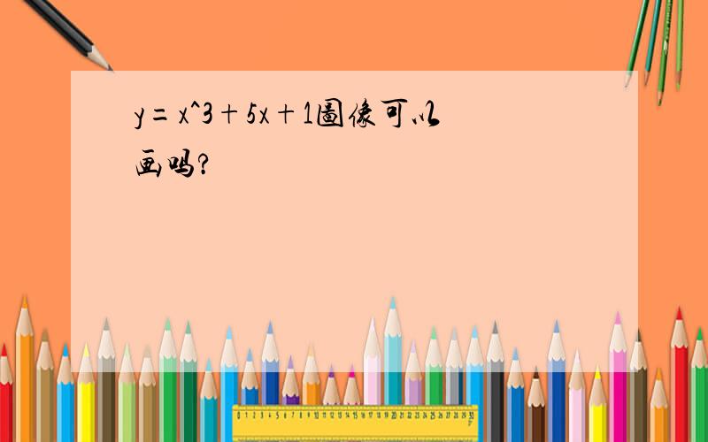 y=x^3+5x+1图像可以画吗?