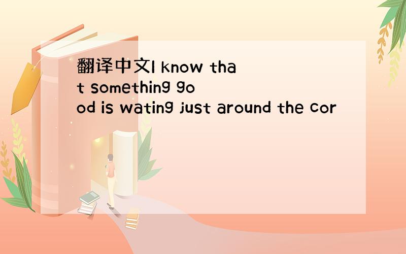 翻译中文I know that something good is wating just around the cor