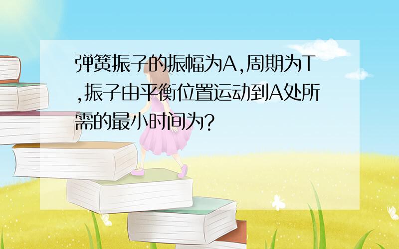 弹簧振子的振幅为A,周期为T,振子由平衡位置运动到A处所需的最小时间为?