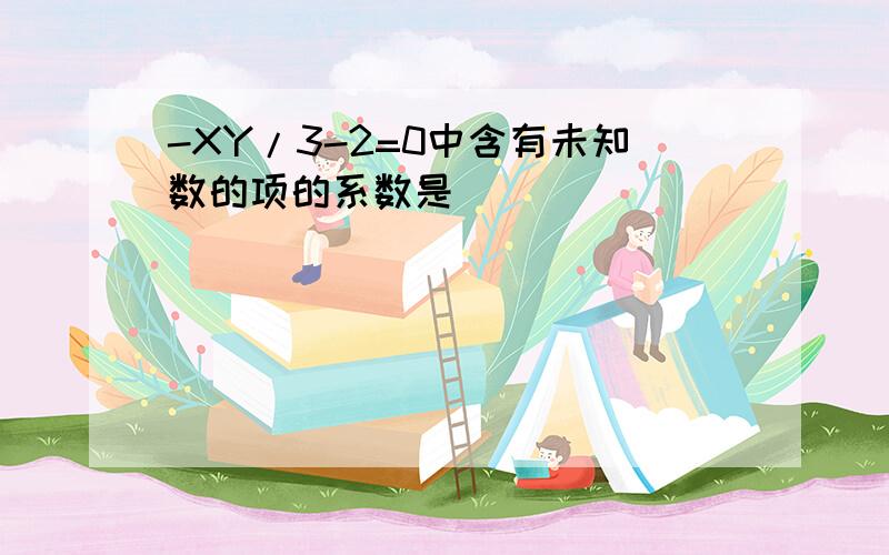 -XY/3-2=0中含有未知数的项的系数是