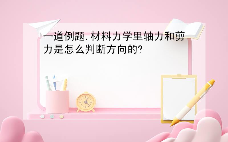 一道例题,材料力学里轴力和剪力是怎么判断方向的?