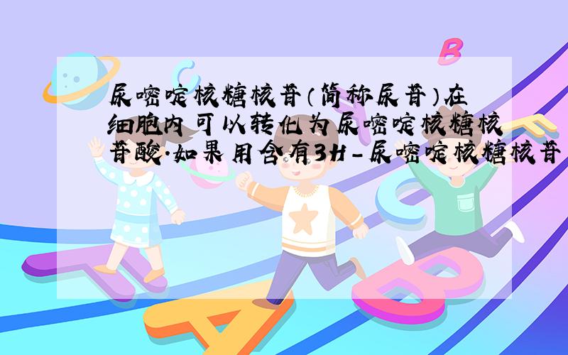 尿嘧啶核糖核苷（简称尿苷）在细胞内可以转化为尿嘧啶核糖核苷酸.如果用含有3H-尿嘧啶核糖核苷的营养液处理小肠粘膜层,几小