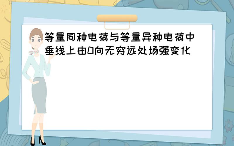 等量同种电荷与等量异种电荷中垂线上由0向无穷远处场强变化