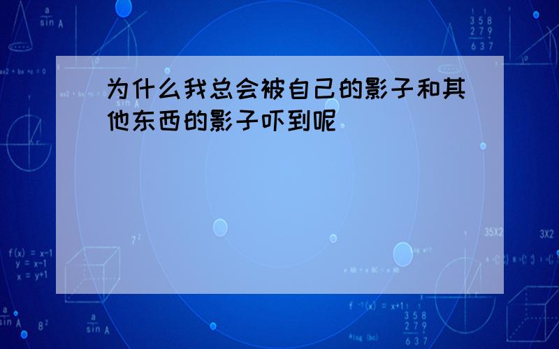 为什么我总会被自己的影子和其他东西的影子吓到呢