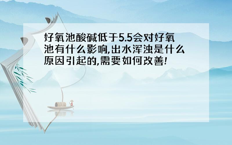 好氧池酸碱低于5.5会对好氧池有什么影响,出水浑浊是什么原因引起的,需要如何改善!