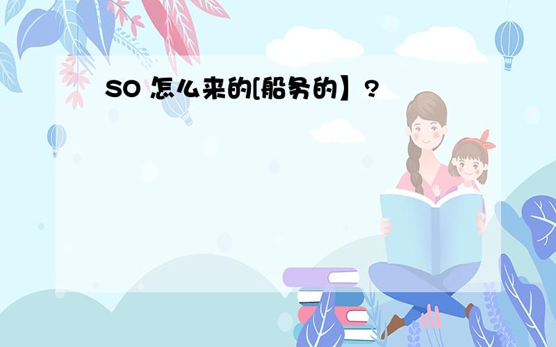 SO 怎么来的[船务的】?