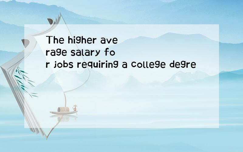 The higher average salary for jobs requiring a college degre