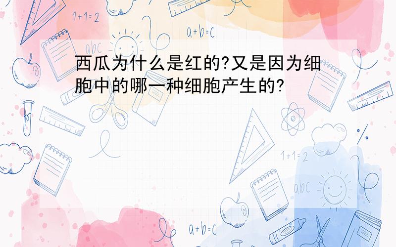 西瓜为什么是红的?又是因为细胞中的哪一种细胞产生的?