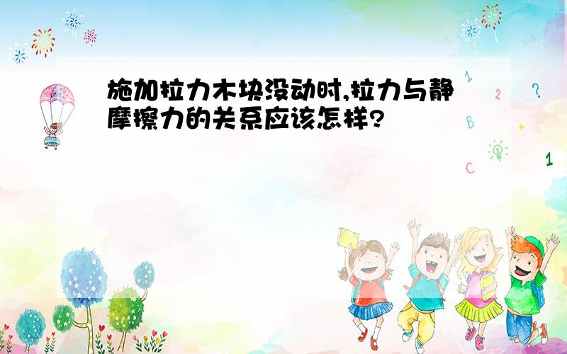 施加拉力木块没动时,拉力与静摩擦力的关系应该怎样?