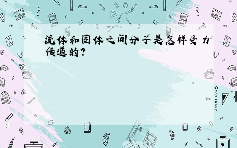 流体和固体之间分子是怎样受力传递的?