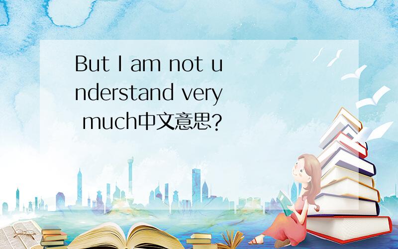 But I am not understand very much中文意思?