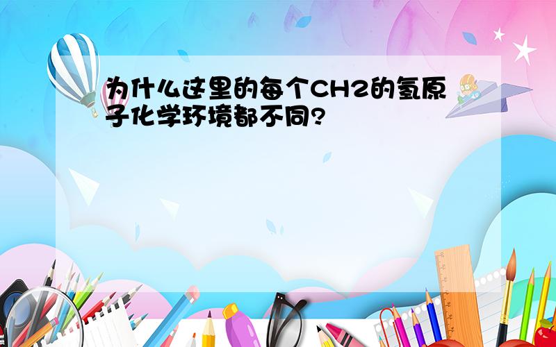 为什么这里的每个CH2的氢原子化学环境都不同?