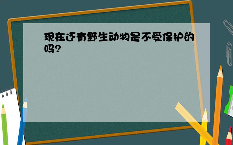 现在还有野生动物是不受保护的吗?