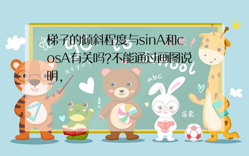 梯子的倾斜程度与sinA和cosA有关吗?不能通过画图说明,