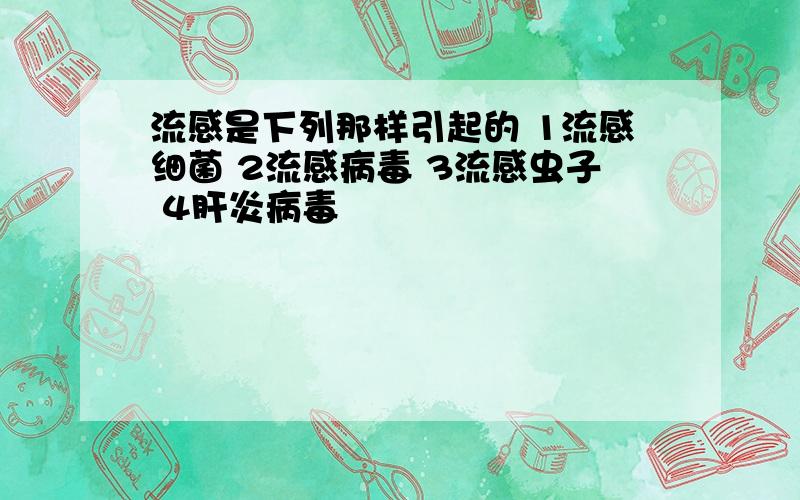 流感是下列那样引起的 1流感细菌 2流感病毒 3流感虫子 4肝炎病毒