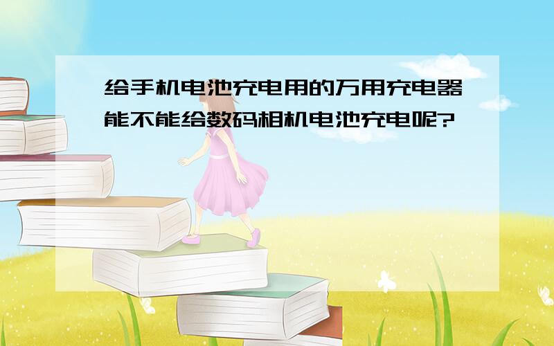 给手机电池充电用的万用充电器能不能给数码相机电池充电呢?